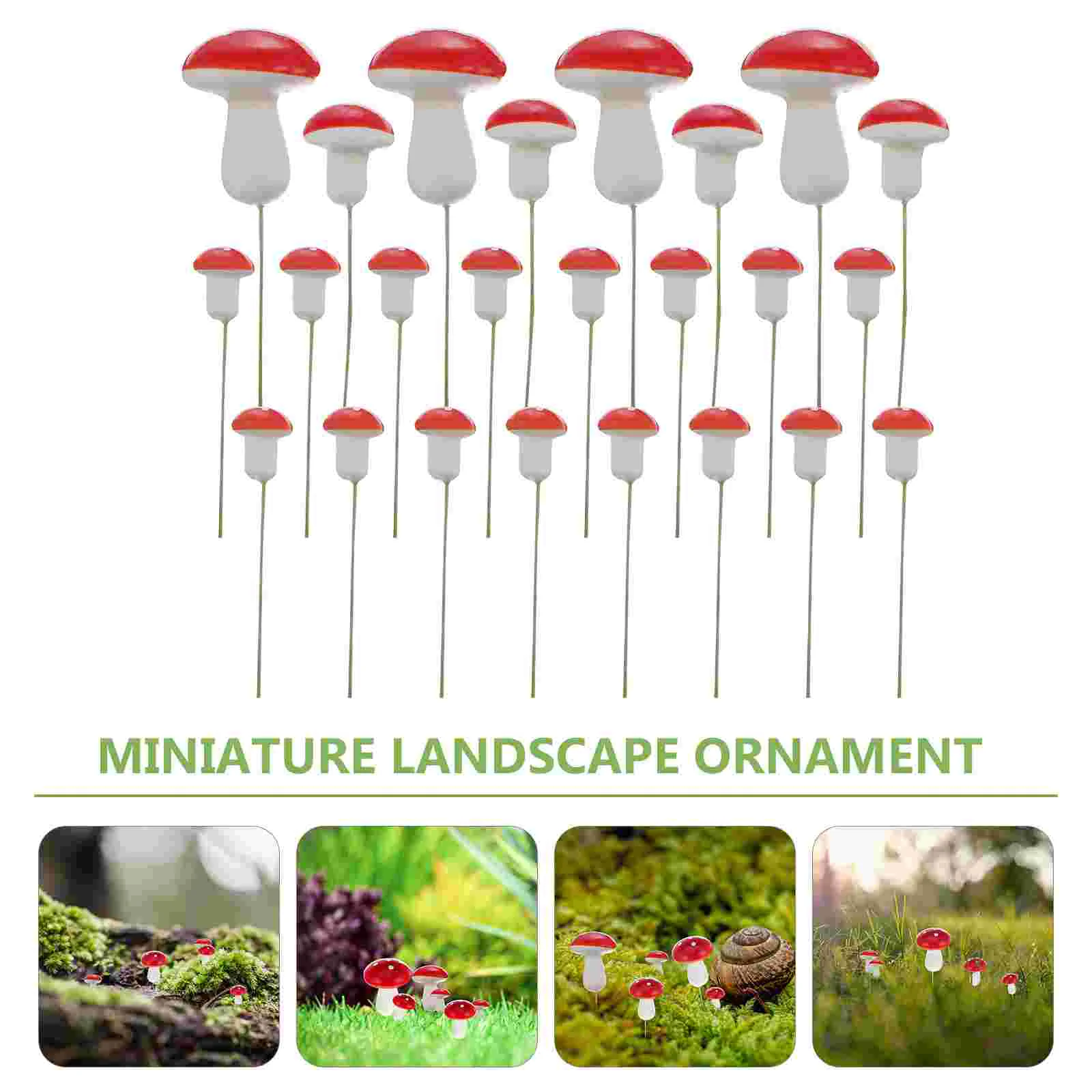 

Miniature Mushrooms Craft Foam Insert Glass Containers Garden Landscape Ornament