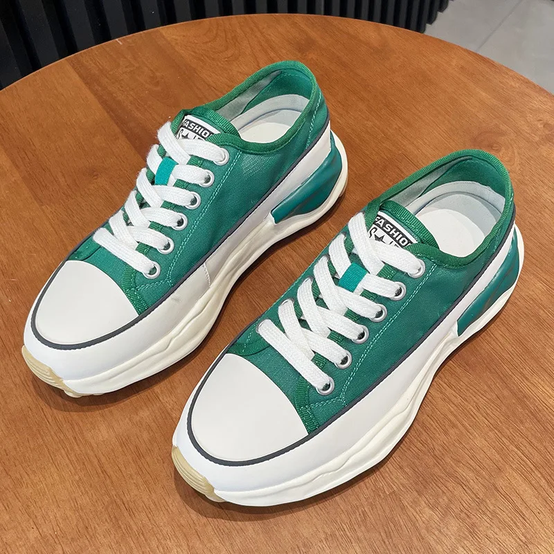 Lace Up Thick Sole Shoes Cow Leather White Sneakers Women Genuine Leather Sports Shoes Chaussures Décontractées En Cuir De Vache