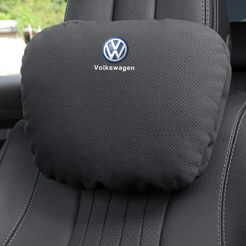 Фото Подушка-подголовник из замши для сидений Volkswagen Golf, Passat, Jetta, Beetle, Tiguan, Scirocco, Touran №3
