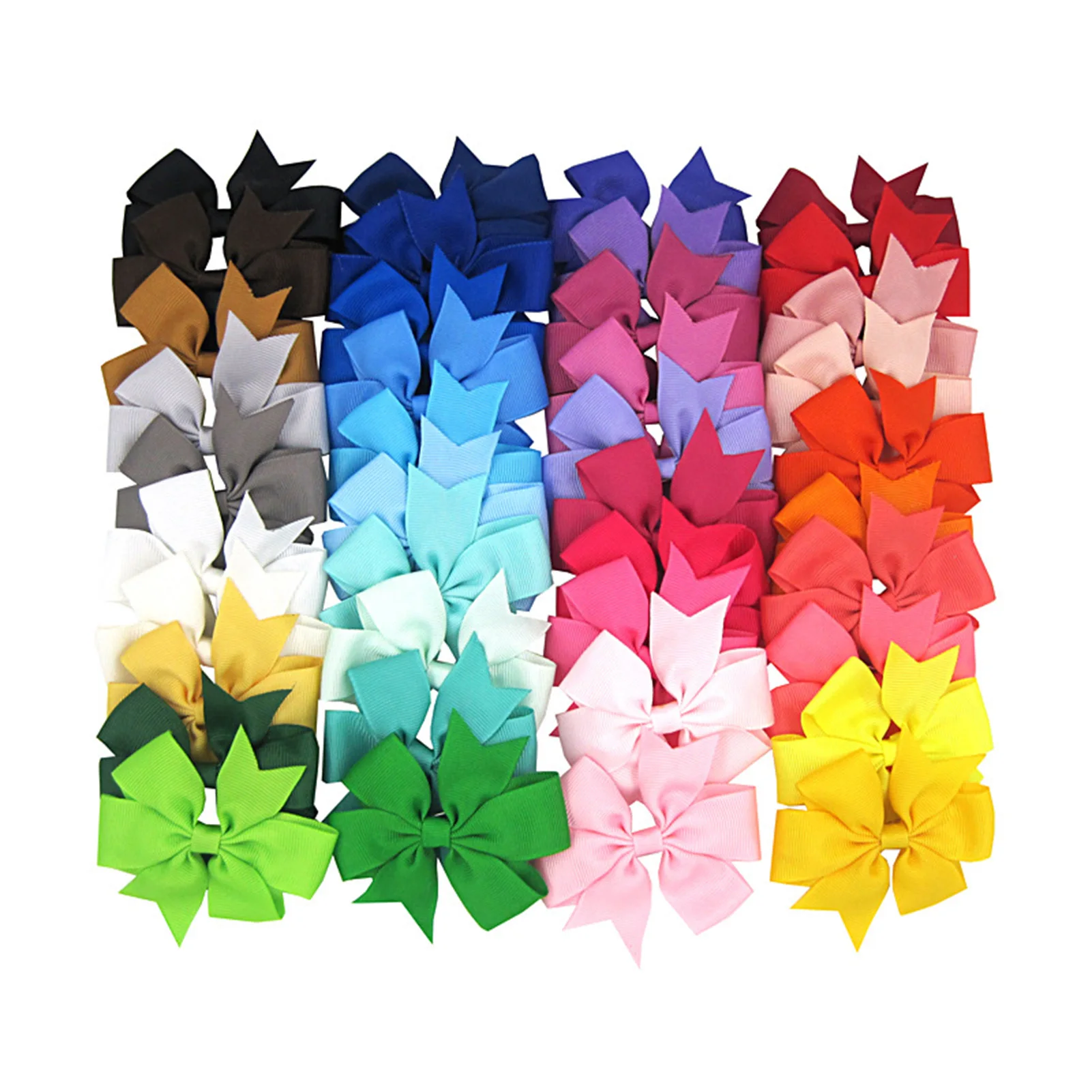 

40pcs Ribbon Twist Tie Bows Clip Mixed Color Baby Bows Hair Barrettes Clips for Baby Girls Kids Teens Toddlers Newly