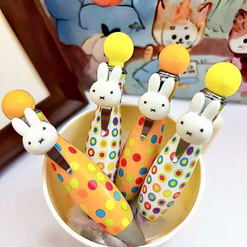 Фото Аниме-ручка Miffy: шариковая, гелевая, с кнопочным механизмом, для подписи, красивая, мультяшная, хит продаж, оптом, практичная, отличный подарок №3