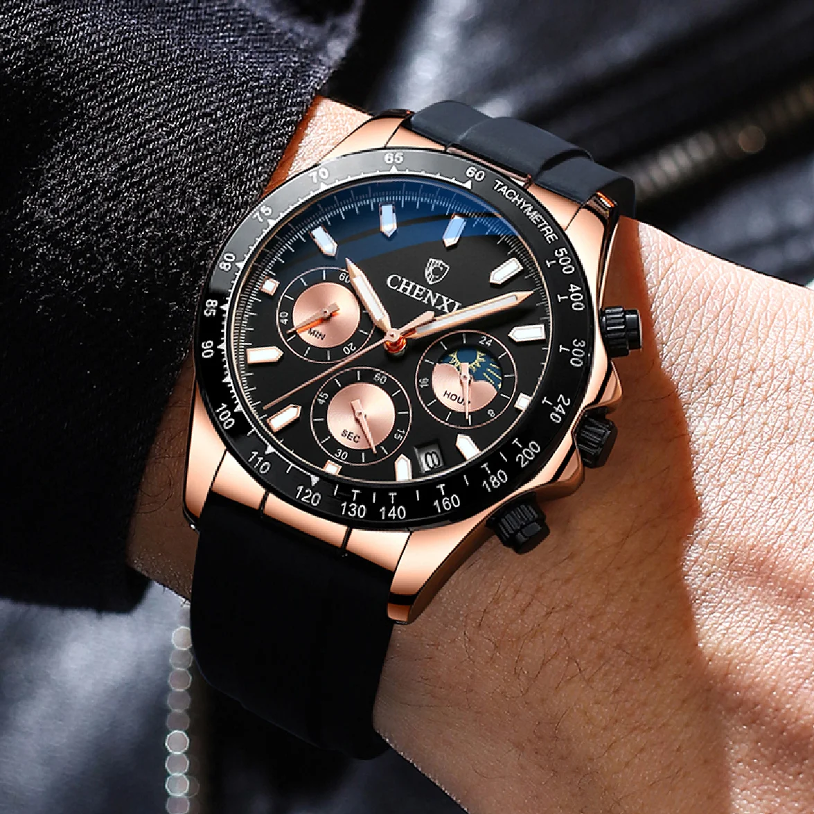 

CHENXI Luxury Brand Mens Watches Waterproof Sport Quartz Watch for Men Clock Luminous Military Wrist Watch Relogio Masculino
