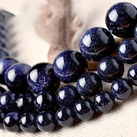 blue sand bead loose spacer beads for diy jewelry making bracelets