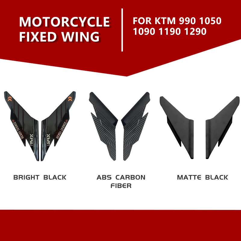 

Suitable for KTM 1050 1090 1190 1290 motorcycle aerodynamic winglets suitable for wind wing fairing