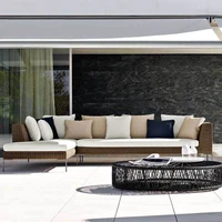 outdoor sofa combination courtyard balcony open air platform living room hotel leisure rattan sofa chair furniture