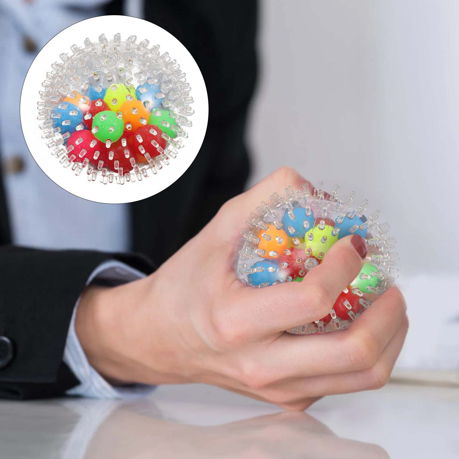 

Press Beads Decompression Toy Pressure Relief Squeezing Stress Balls Colorful Sensory Kids Toys Water
