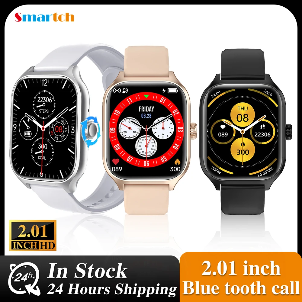 

2.01" Blue Tooth Call Sport Fitness Men New F4 Smart Watch Sleep Heart Rate Monitor Watches Music Weather Women 2023 Smartwatch