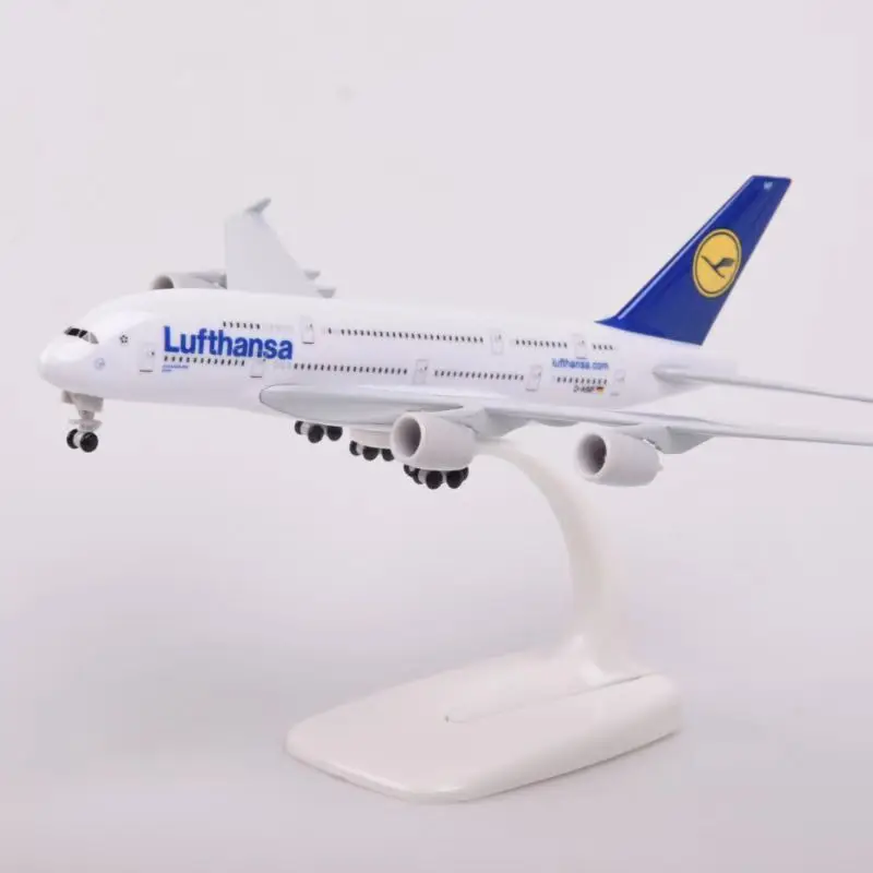 

18*20cm Alloy Metal Germany Air Lufthansa AIRBUS 380 A380 Airlines Airplane Model Diecast Air Plane Model Aircraft w Wheels