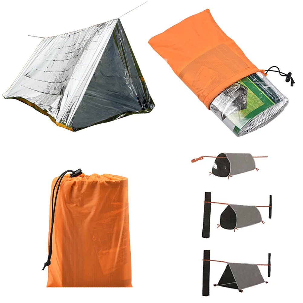 

Outdoor Survival Tent First Aid Emergency Alumium Foil Picinic Pad Shelter Emergencyt Tube Ultralight