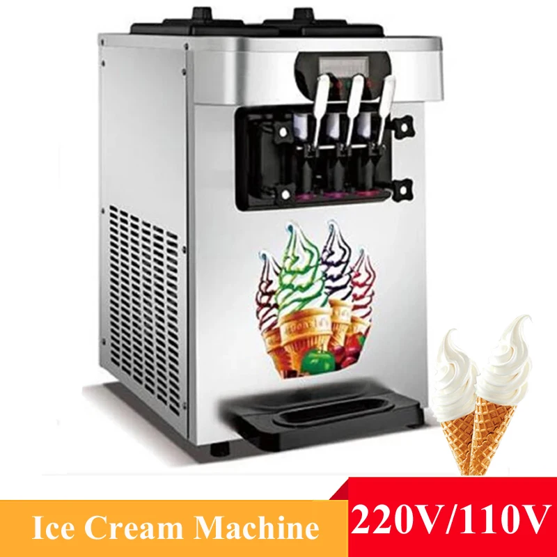 

Soft Ice Cream Making Machine Desktop Two Colours Ice Cream Makers Commercial Yogurt Ice Cream Vending Machine