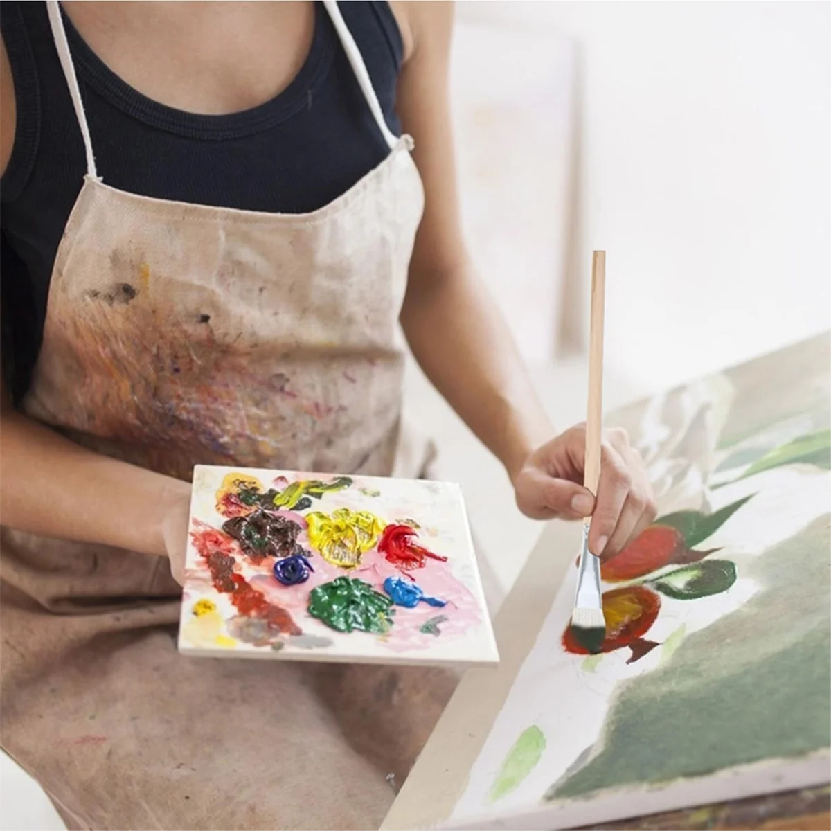 Щетка для швабры акриловой живописи 10 шт. кистей глазури керамики набор из смеси