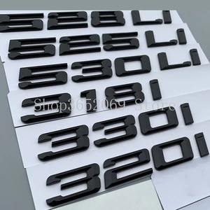 Блестящие черные буквы 0-8 128i 220i 228i 318i 320i 428i 520i 640i 730i 750i DIY для BMW