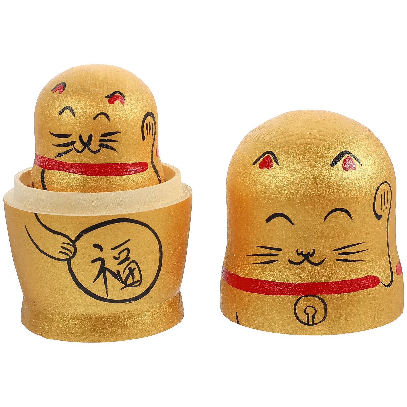 

Russia Russian Dolls Ornaments Cartoon Nesting Puzzle Household Wood Craft Stackable