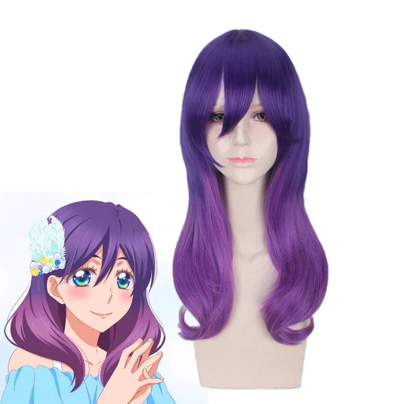 

Anime Kiss Him Not Me Serinuma Kae Purple Wig Cosplay Costume Watashi ga Motete Dosunda Women Heat Resistant Synthetic Hair Wigs