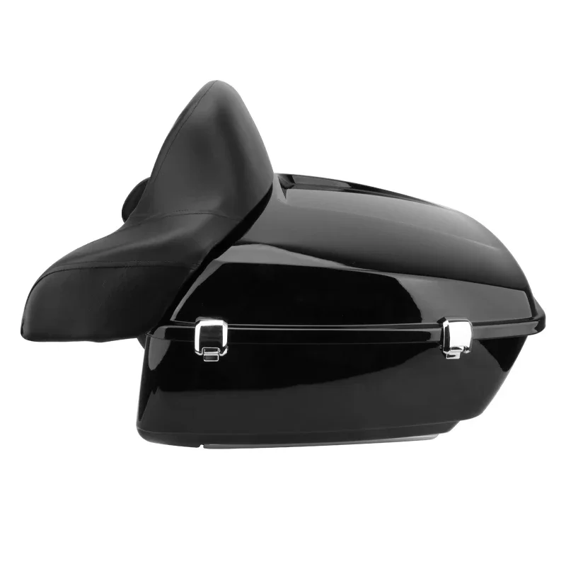 Нарезной багажник для мотоцикла + черная подкладка спинки Задняя багажа Harley Tour Pak