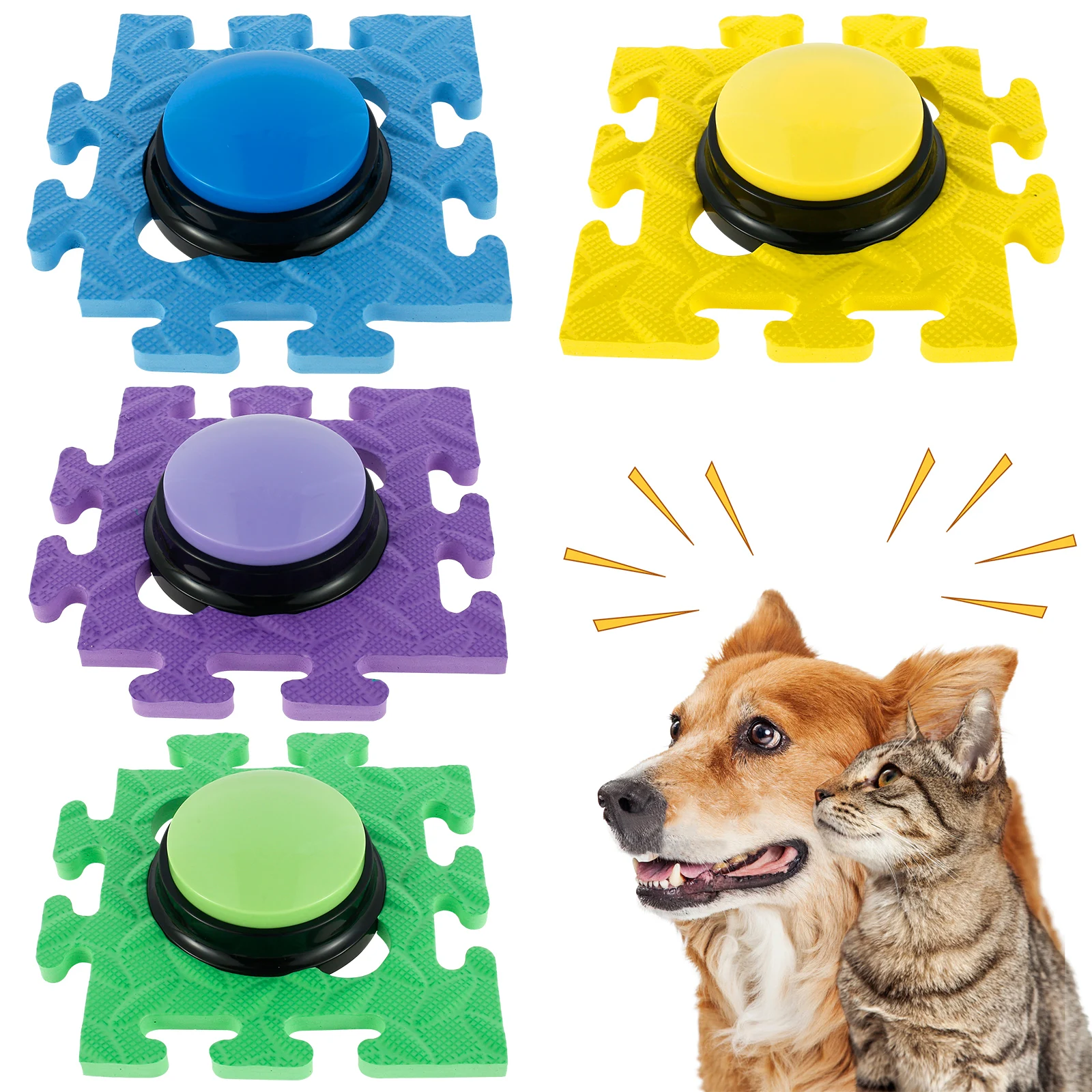 

30 Dog With Talking For 4pcs Buzzer Training Dogs Anti-slip Talking Recording Dog Seconds Button Buttons Recordable Pad Voice