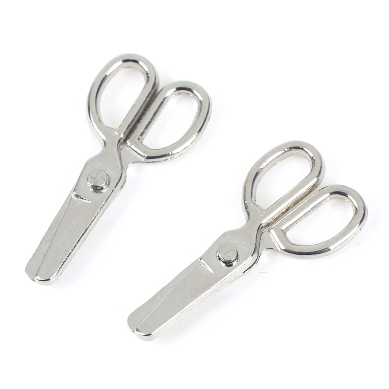 

2pcs Mini Metal Scissors Miniature Dolls House Furniture 1:12 Dollhouse Decor Accessorie Accesorios de la casa de muñecas
