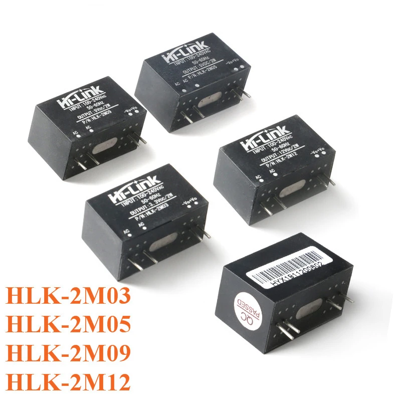 

HLK-2M03 HLK-2M05 HLK-2M09 HLK-2M12 AC-DC AC to DC Mini Isolation Switch Power Supply Module 220v to 3.3v 5v 9v 12v