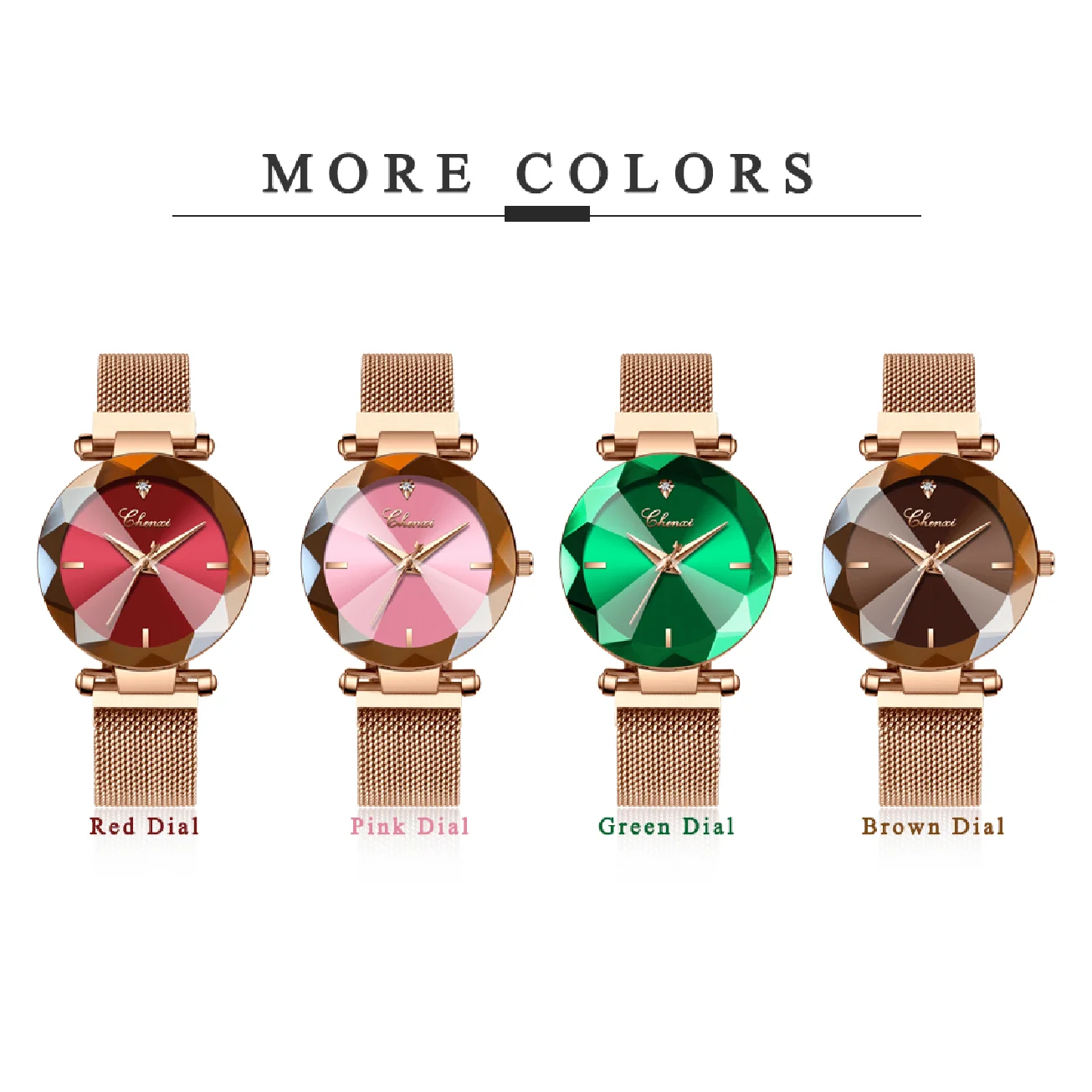 CHENXI Fashion 4 Colors Gem Cut Geometry Crystal Luxury Ladies Quartz Watches Women's Dress Watch Women Clock zegarek damski enlarge