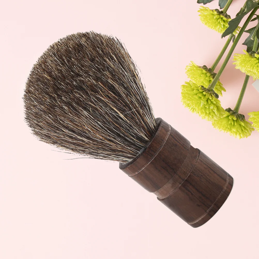 

1pc Natural Wooden Handle Bristles Mustache Beards Brush Boar Facial Care Hair Wet Shaving Brush for Men