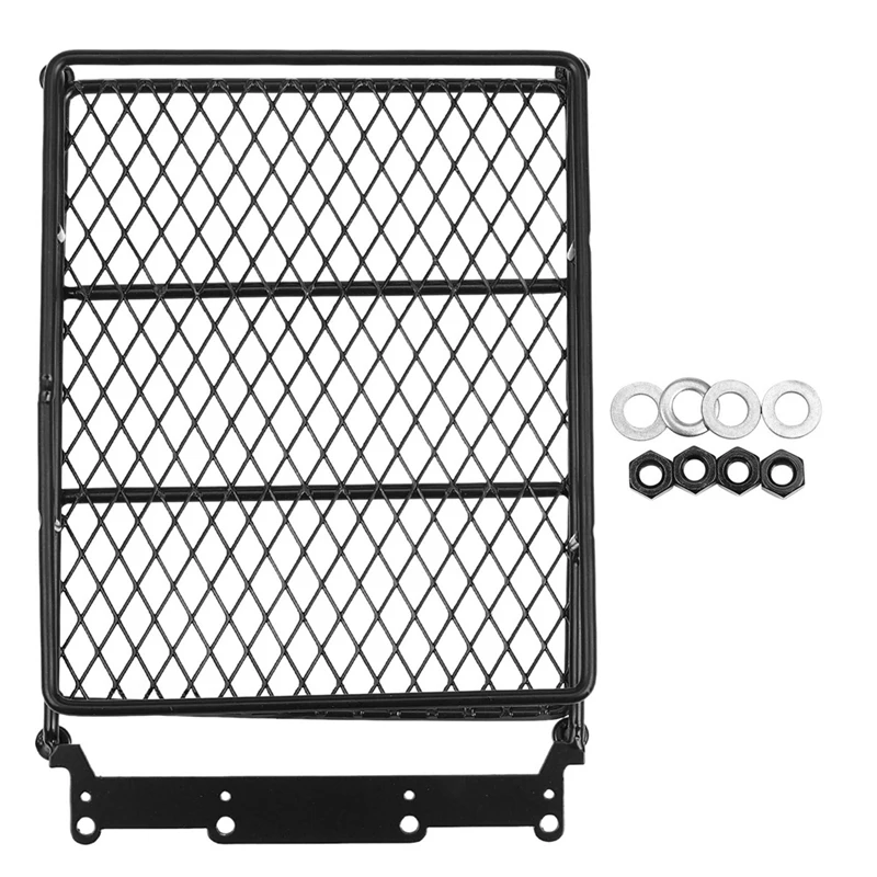 

2X 1/10 RC Car Rock Crawler Metal Roof Rack Luggage Carrier With LED Lights Bar For TAMIYA CC01 AXIAL SCX10 D90