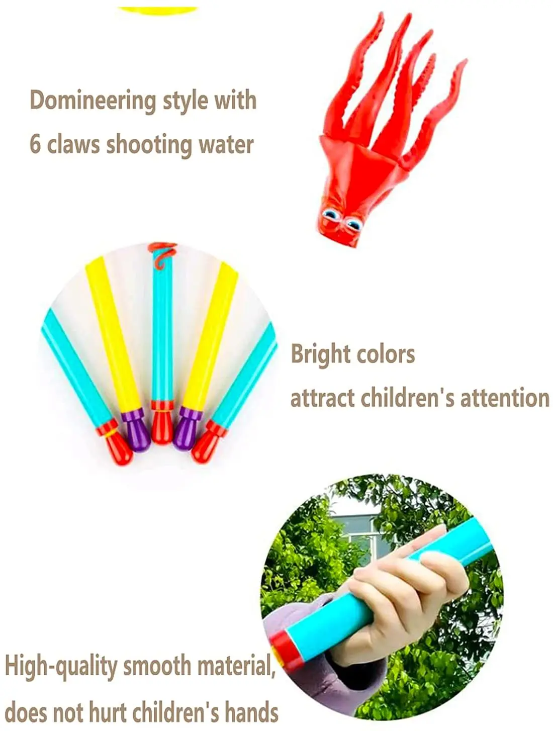Дурацкая водяная пушка осьминог для детей на открытом воздухе пляжные игрушки Рыбка-клоун родительско-детский пистолет для детей.