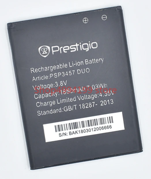 

1850mAh 3.8V Battery For Prestigio PSP3457 DUO Mobile Phone Batterie Bateria Replace Parts