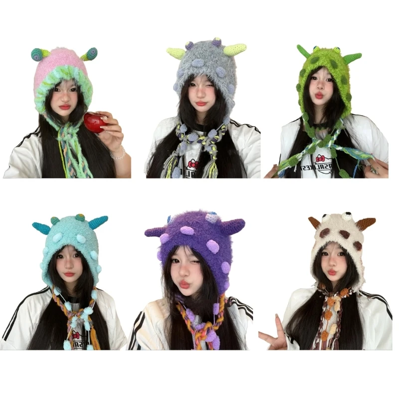 Стильная вязаная шапка для косплея с изображением динозавра уличная одежда