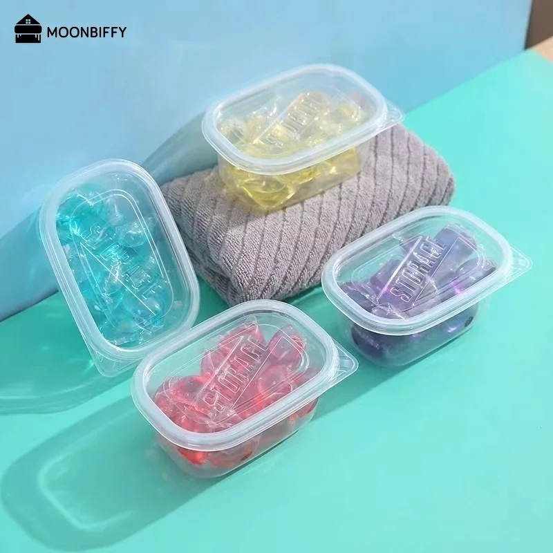 

30/50/100pcs Laundry Beads Ball with Storage Box Portable Gel Stains Capsules Travel Washing Cleaner Supplies капсулы для стирки