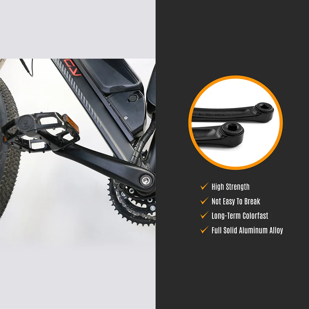 

1 Pair Left Right Crank For Cyclocross/electric/folding/MTB/hybridbikes For Modified Bicycle Motor Diamond Hole Crank