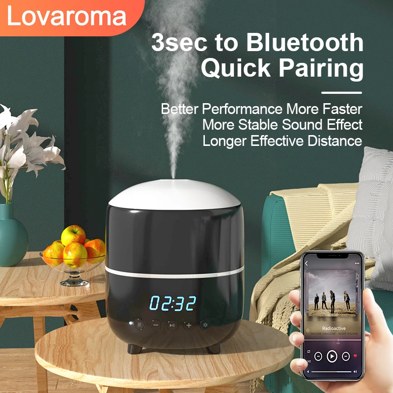 

CJ-505 Ultrasonic Aroma Diffuser Air Humidifier Essential Oil Color Lamp Bluetooth Speaker Audio Home Perfume Fragrance Difusor