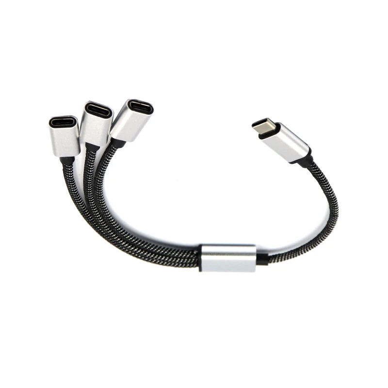 USB C папа на 3 мама Кабель-адаптер для наушников Тип Адаптер зарядки 480 Мбит/с