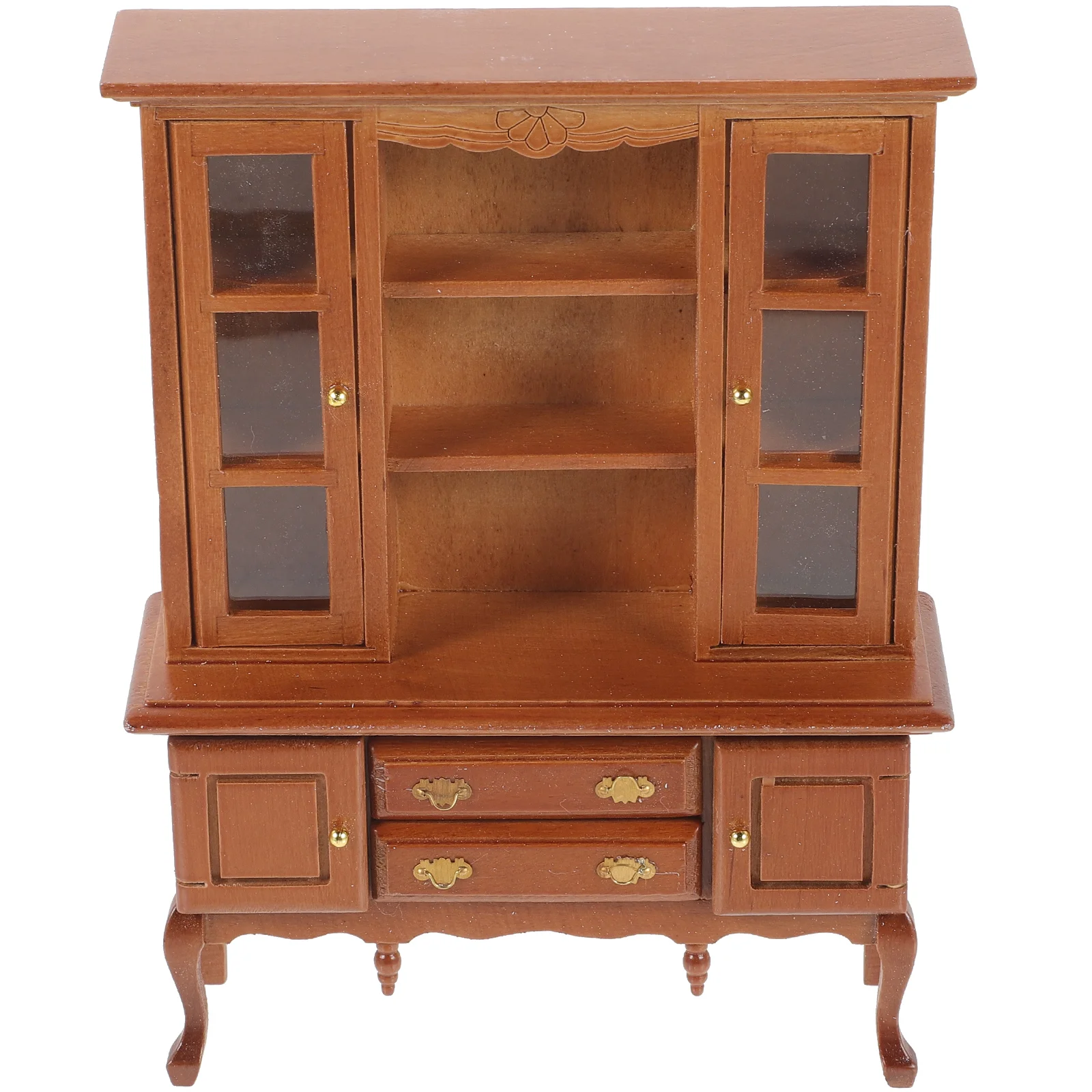 

Miniature Furniture Wooden Cabinet Model Miniatures Decor Display House 1 12 Scale