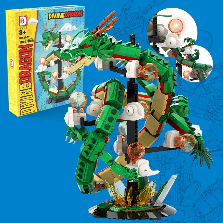 

Divine Dragon Model MOC Star Balls Building Blocks Ideas Japanese Animation Character Bricks Collection Toy Kit Gift Boys Kids