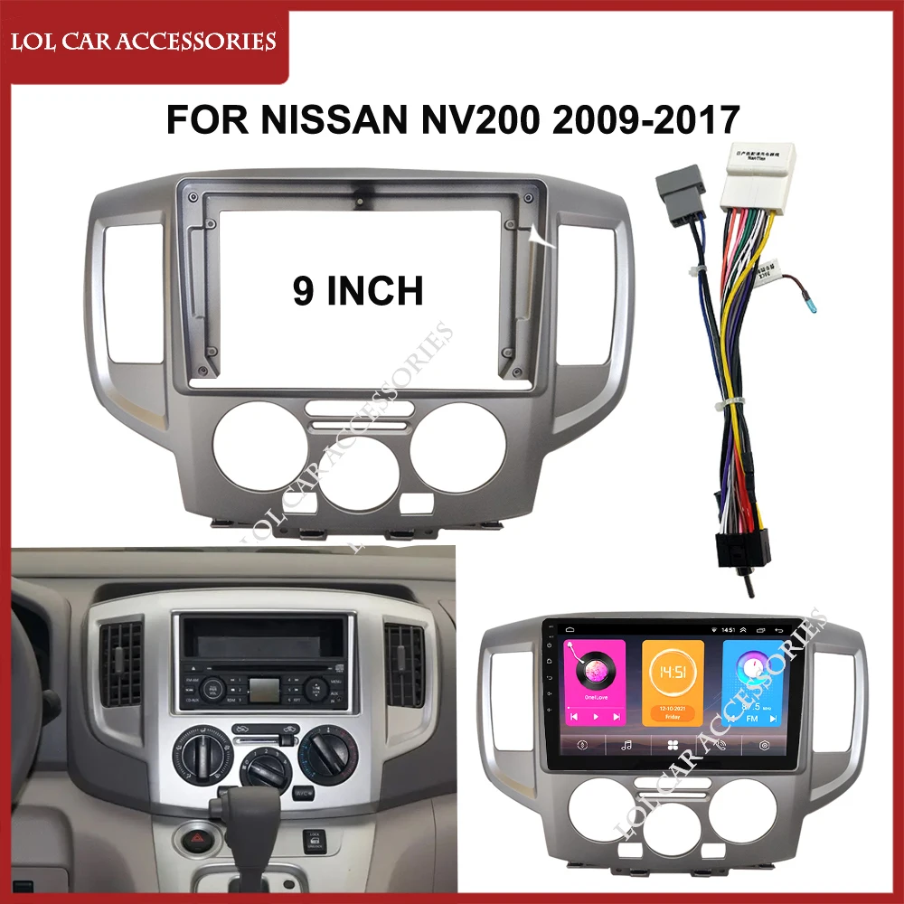 

Автомобильная магнитола 9 дюймов для Nissan NV200 2009-2017, 2 Din, DVD, GPS, MP5, Android-плеер, головное устройство, панель приборной панели, рамка, крышка