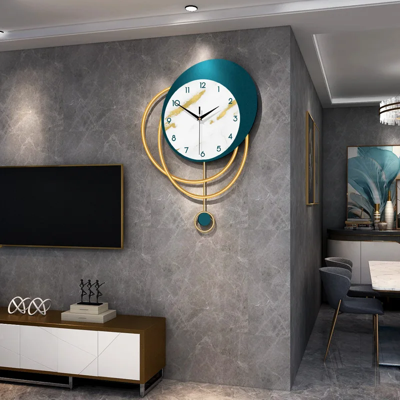 

New modern simple clock wall clock living room fashion home decoration clock European light luxury creative wall clock
