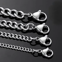304 titanium steel chain luggage chain side twist chain stainless steel necklace jewelry matching chain fashion metal necklace