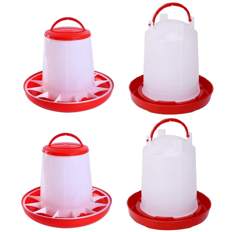 

2X Baby Chick Feeder And Waterer Kit For Poultry Fount For Up To 12 Chicks,Broiler Easy To Clean,Highly Practical Promotion