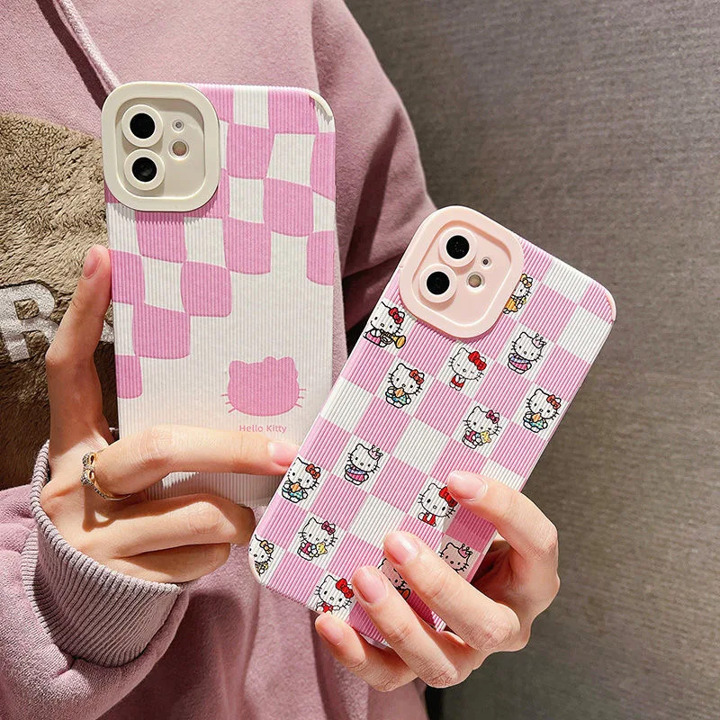 

Hello Kitty Cute Cartoon Phone Cases For iPhone 13 12 11 Pro Max XR XS MAX 8 X 7 SE 2022 Lady Girl Soft Silicone Cover Gift