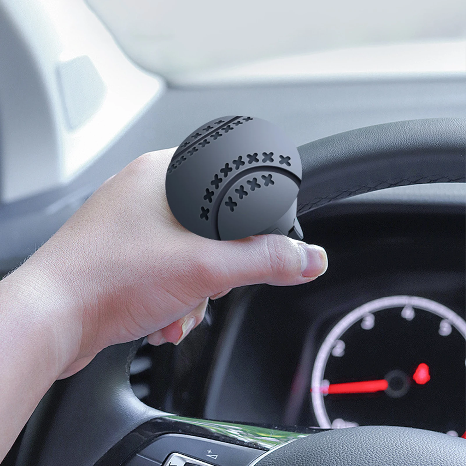 

Steering Wheel Booster Knob Universal Mounted Power Handlebars 6.2x7x1.3cm For Beginner For Cars Truck Mowers Forklifts