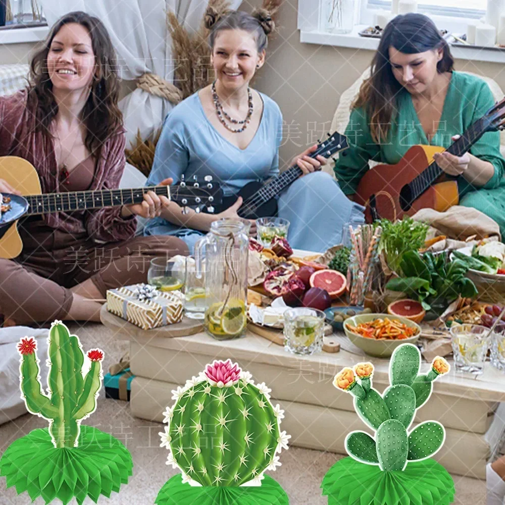 9 шт. Гавайский кактус сотовый шар тропические растения бумажные сотовые