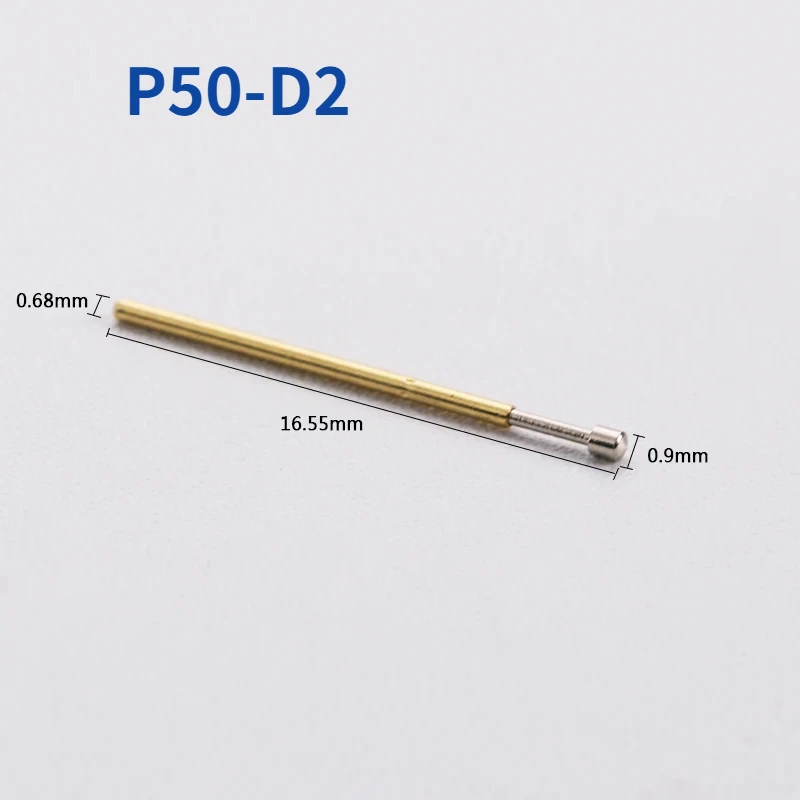 

20 шт./упаковка, пружинные тестовые штифты P50-A2/B1/E2/D2/J1/Q1/Q2/T2/LM2/G2/H2 O.D. Зонды PCB длиной 0,86 мм, 16,55 мм