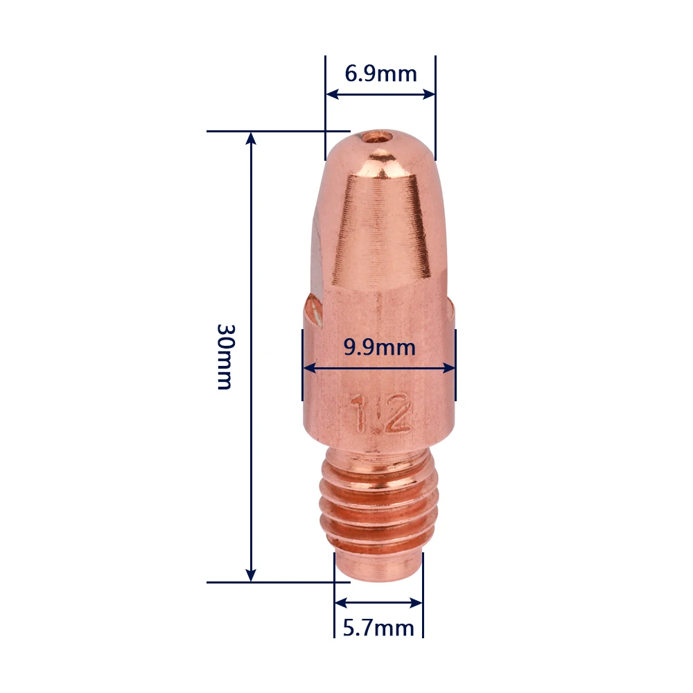 

Сварка MIG 15AK 24KD 25AK 36KD 501D Контактный наконечник E-cu CuCrZr Сопло M6 * 25 M6 * 28 мм Разъем Медные наконечники Пальник 0,8/1,0/1,2/1,6 мм
