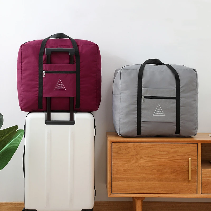 

Oxford Hand Luggage Bag Female Large-Capacity Travel Bag Weekend Excursion Storage Bag Shoulder Matching Trolley Suitcase