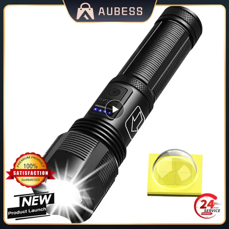 

Lampe LED Tactique Ultra Puissante, Étanche, Rechargeable Par USB, Lanterne De Camping Ultra Lumineuse, XHP50 Emergency Bike