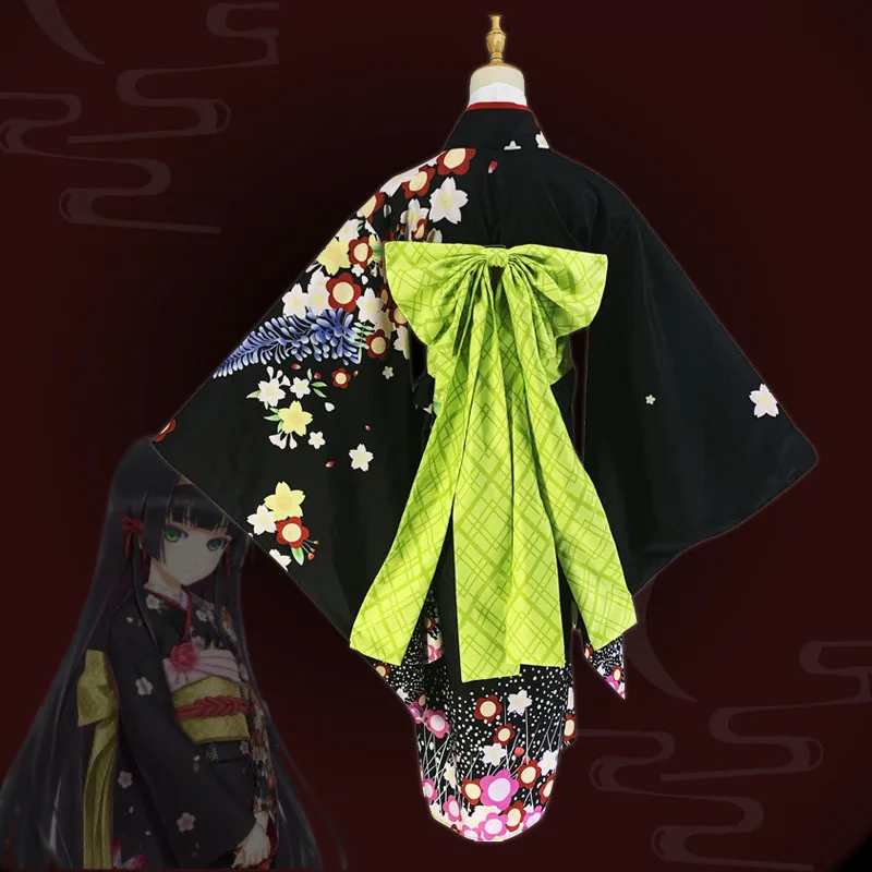 Платье-кимоно женское в японском стиле пикантный кардиган с цветочным принтом