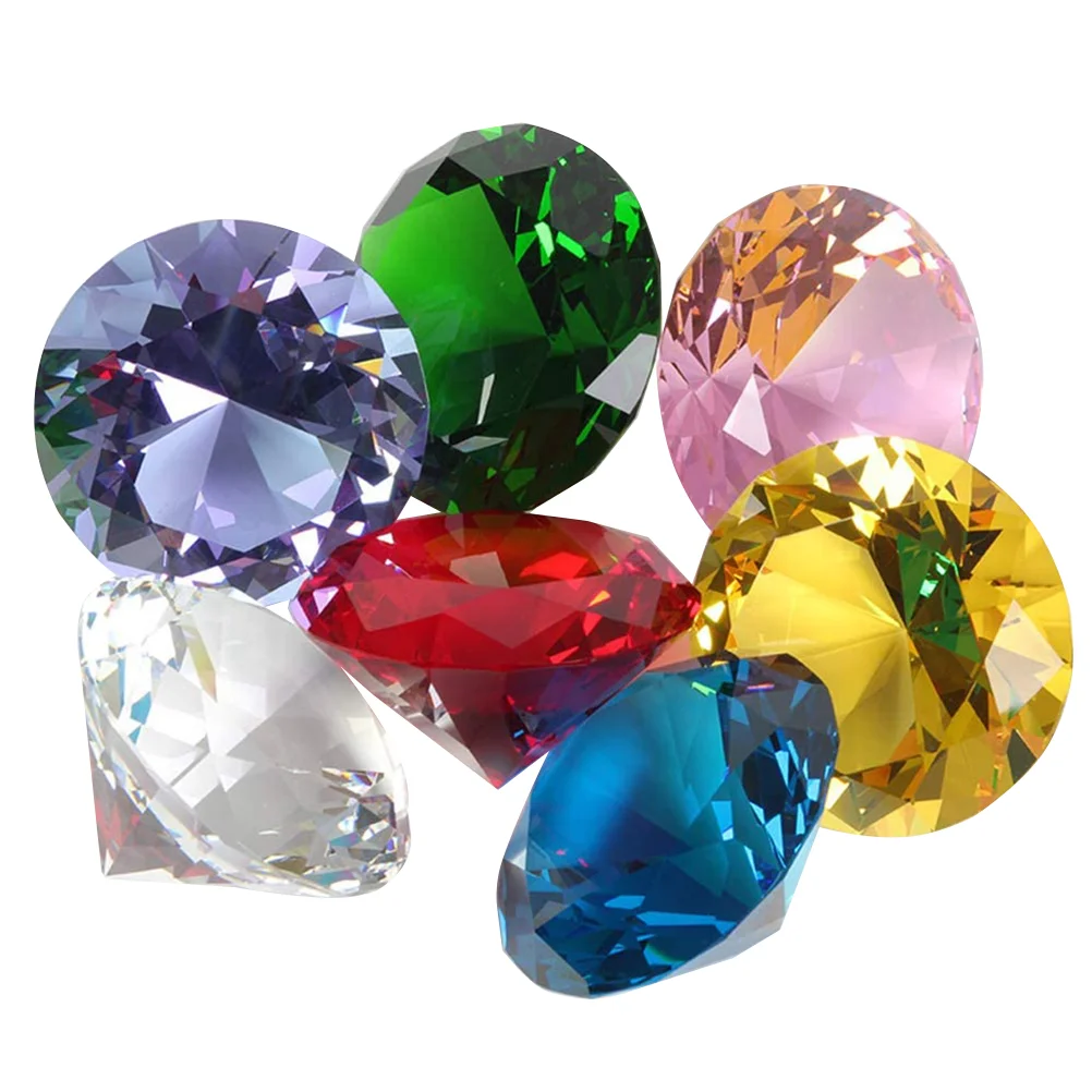 

Colorful Jewels Gems Table Scatters Vase Fillers Ornament for Wedding Party Event Banquet Decoration 20mm 100pcs ( Mixed Color )