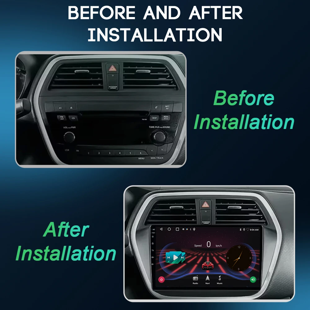 Фото Автомобильный радиоприемник Android 15 для Suzuki SX4 SX 4 2006-2013, мультимедийное головное устройство Carplay BT, GPS, видео, DVD, DSP-плеер, авторадио, стерео №2