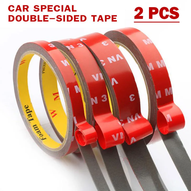 

Двухсторонняя клейкая лента M3 из акриловой пены, 2 шт., липкая клейкая лента для ремонта экрана автомобиля, наклейки, наклейки для автомобиля, автомобильные аксессуары для дома