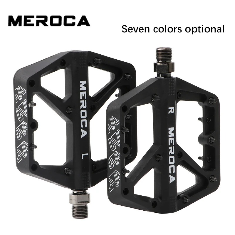 

MEROCA Anti-Slip Mountain Bike Ultra Light Pedals Nylon Fiber Widened Sealed Bearing Bicycle Pedals Road Bike BMX mtb pedals